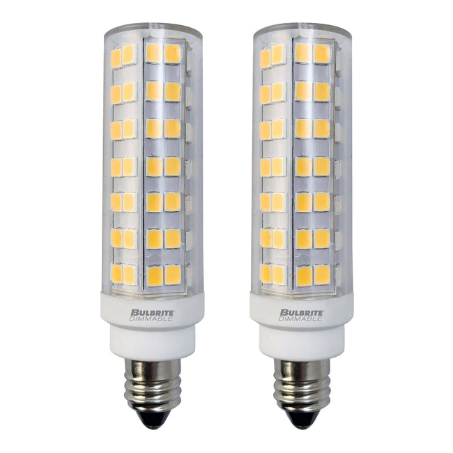 770641 - Dimmable T6 LED Mini Candelabra Light Bulb - 6.5 Watt - 3000K - 2 Pack