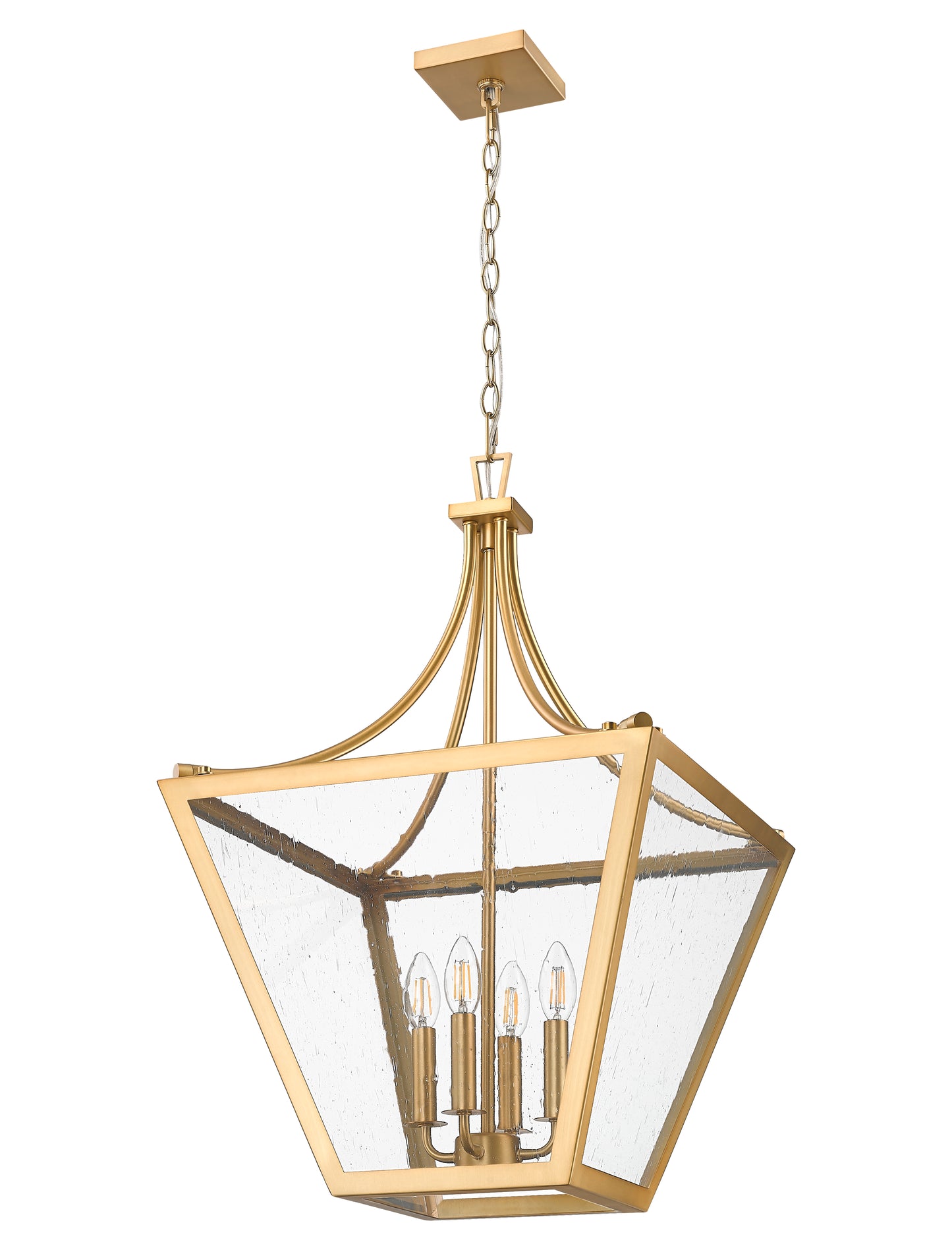 1961-4C-RB - Montalcino 4 Light 18" Chandelier - Rubbed Brass