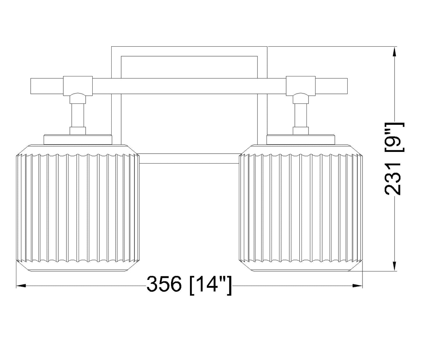 7515-2V-BN - Landon 2 Light 14" Vanity - Brushed Nickel