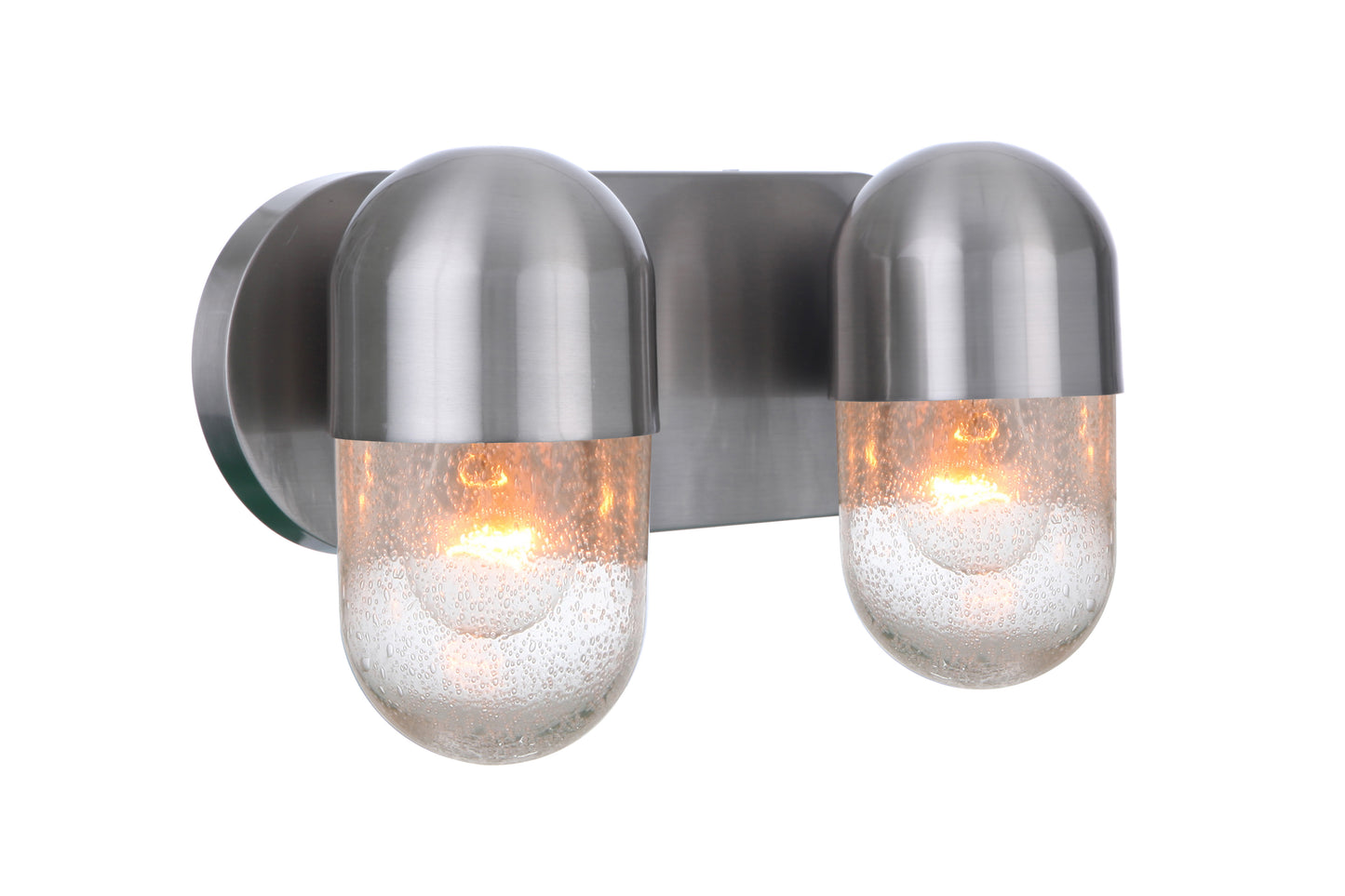 55002-BNK - Pill 2 Light 13.75" Wide Vanity Light - Brushed Nickel