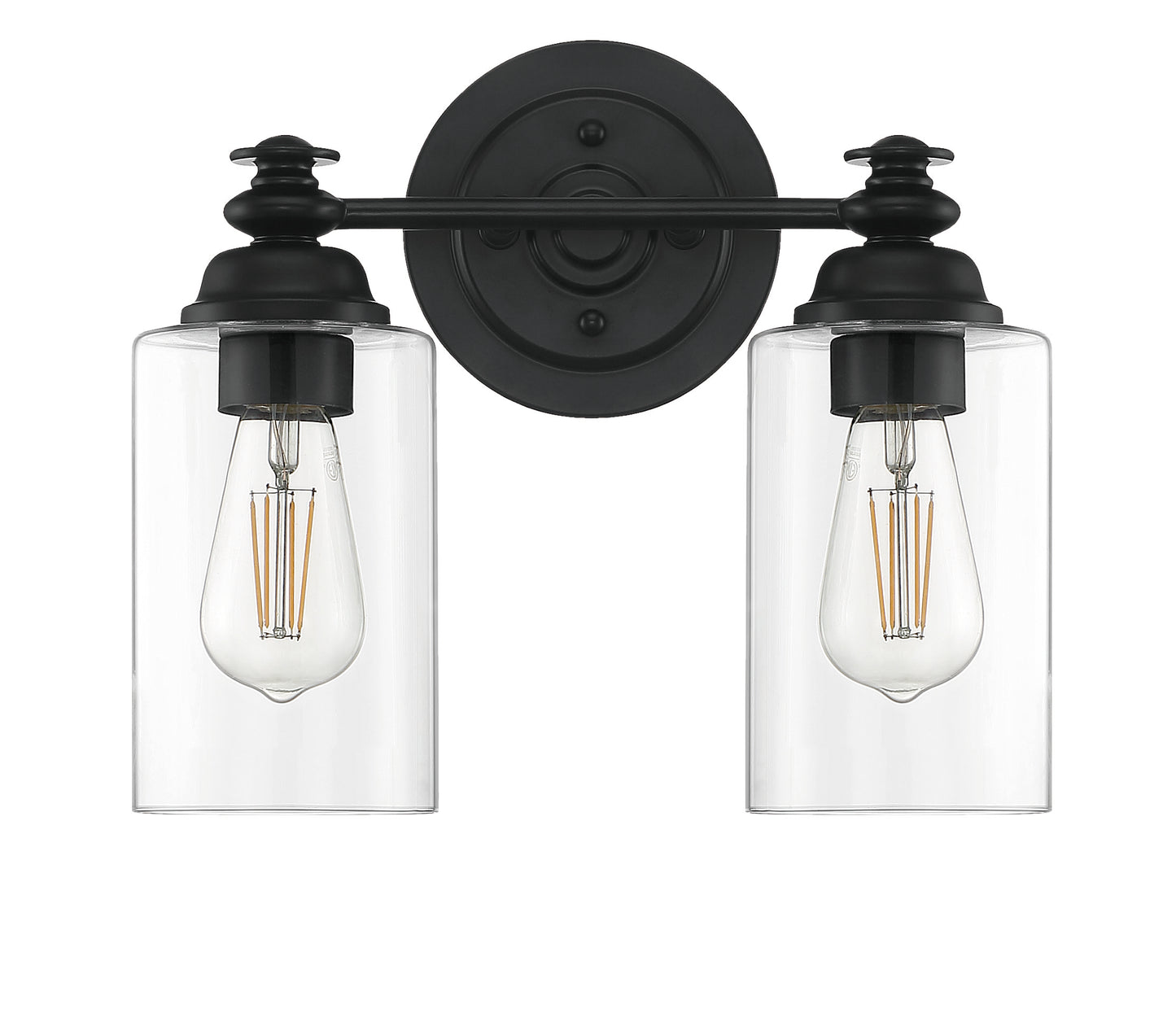 49802-FB-C - Dardyn 2 Light 13.38" Wide Vanity Light - Flat Black