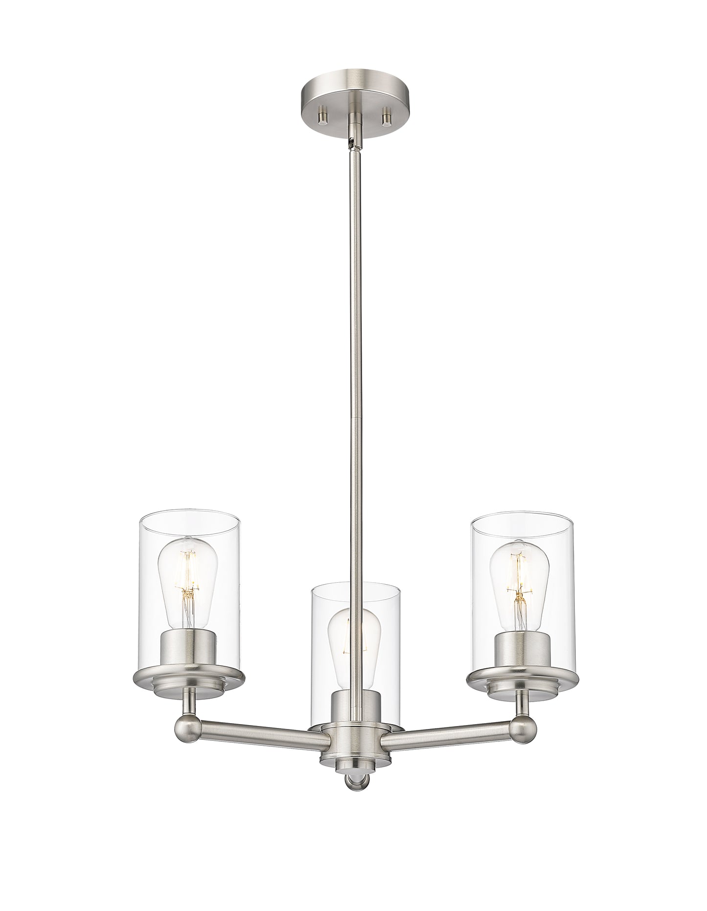 742-3BN - Thayer 3 Light 19" Chandelier - Brushed Nickel