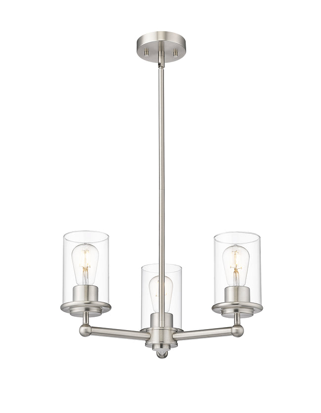 742-3BN - Thayer 3 Light 19" Chandelier - Brushed Nickel