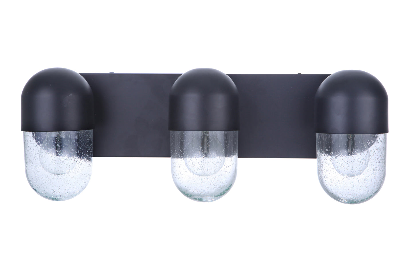 55003-FB - Pill 3 Light 22" Wide Vanity Light - Flat Black
