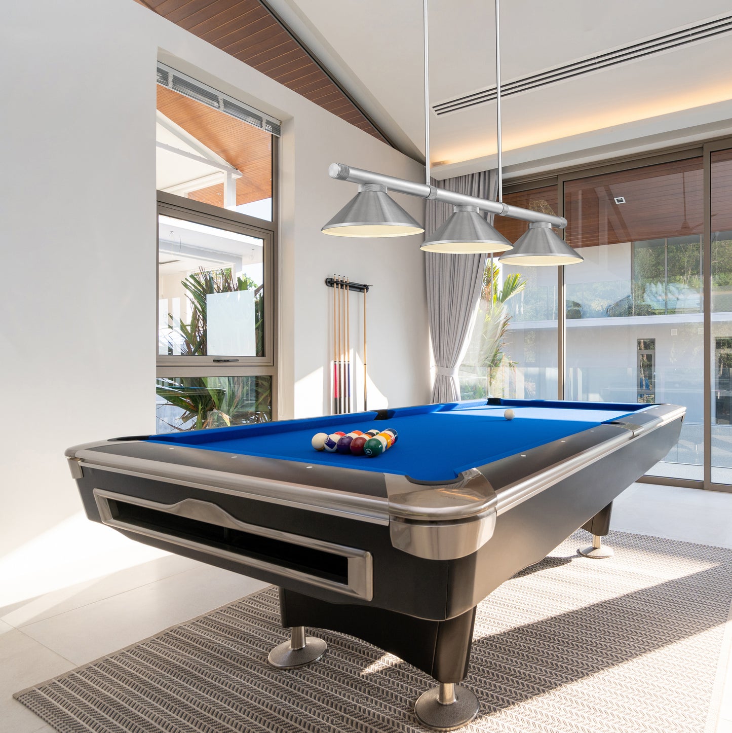 3050-3BN-MBN - Vanguard 3 Light 58" Billiard - Brushed Nickel