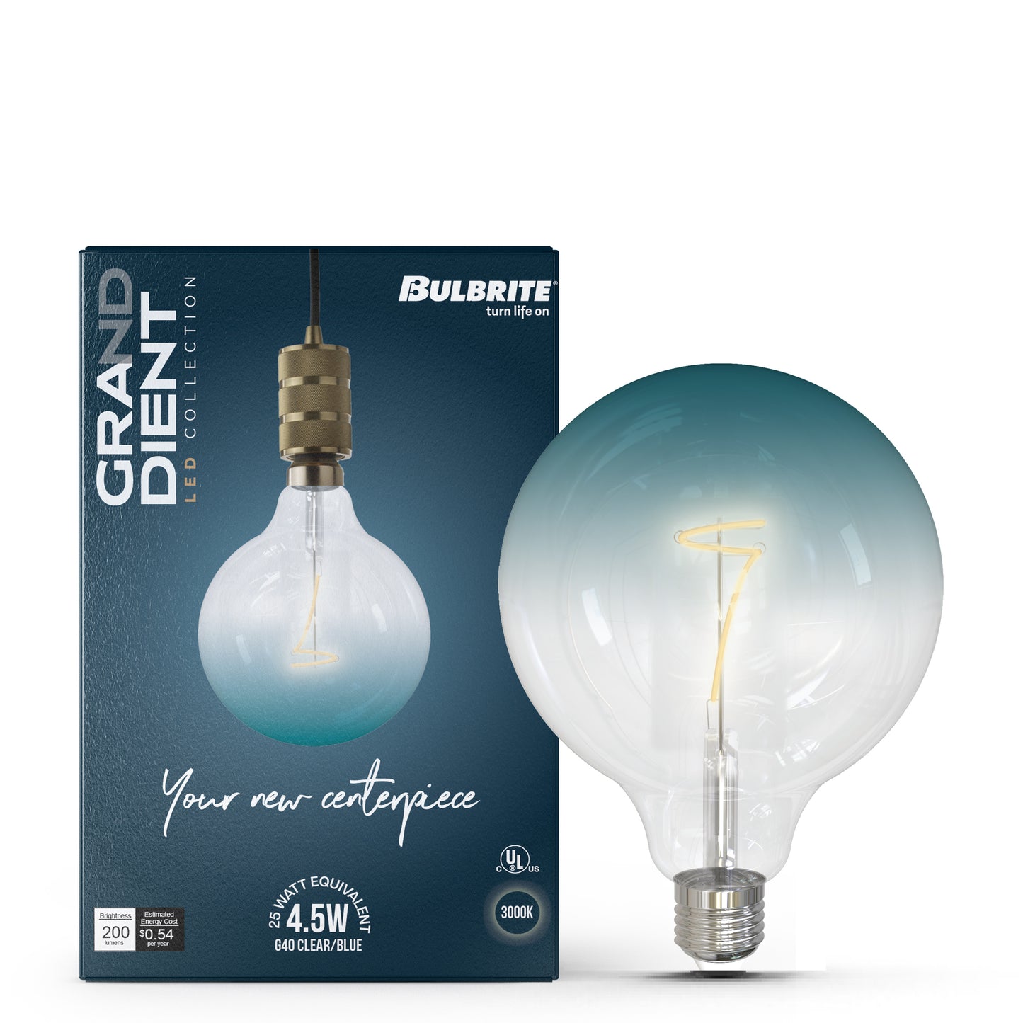 776322 - Dimmable Clear/Blue C53 LED Light Bulb - 4.5 Watt - 3000K