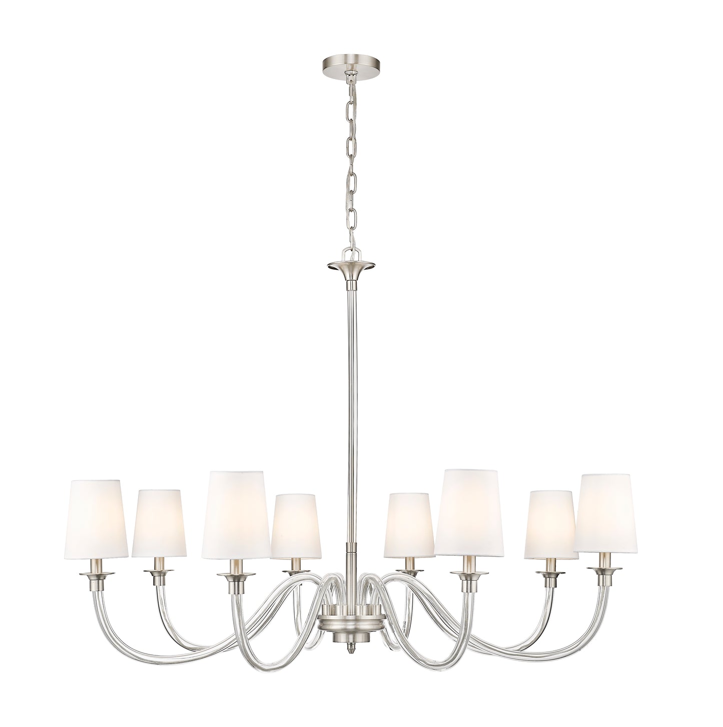 1950-8BN - Katerina 8 Light 46" Chandelier - Brushed Nickel