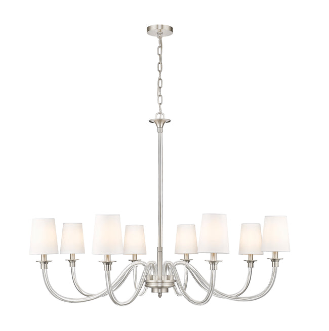 1950-8BN - Katerina 8 Light 46" Chandelier - Brushed Nickel