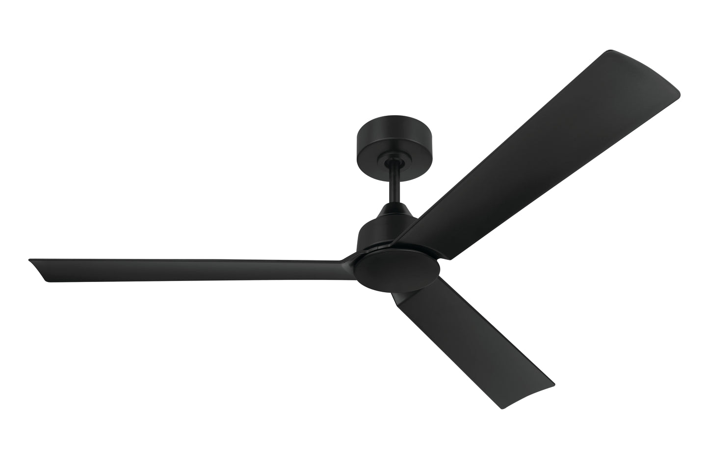 CHM52FB3 - Charming 52" 3-Blade Indoor/Outdoor Damp Rated Ceiling Fan 52" 3 Blade Indoor Outdoor Ceiling Fan with Light Kit - Flat Black