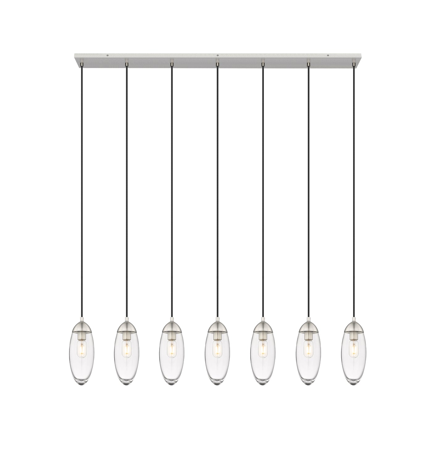 651P-7L-BN - Arden 7 Light Linear 54" Chandelier - Brushed Nickel