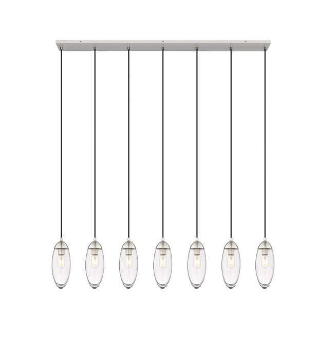 651P-7L-BN - Arden 7 Light Linear 54" Chandelier - Brushed Nickel