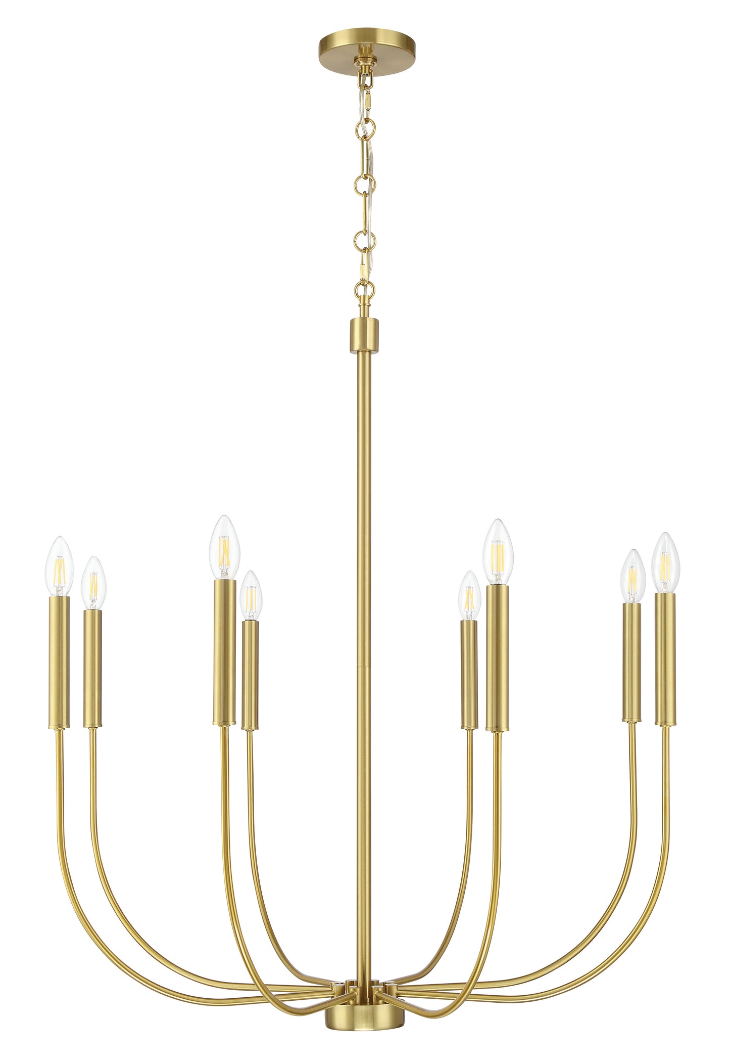 59828-SB - Traci 8 Light 31" Wide Chandelier - Satin Brass