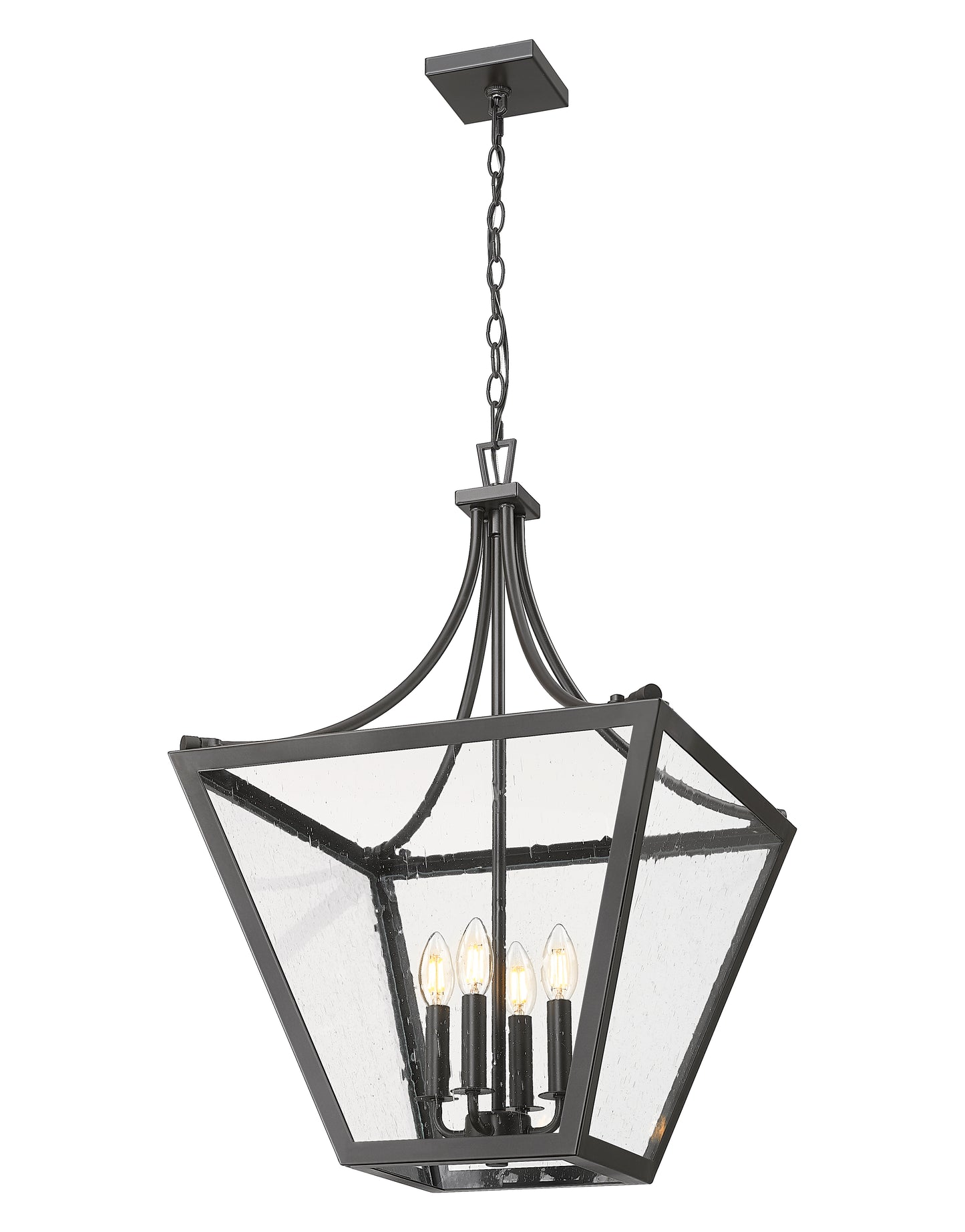 1961-4C-IO - Montalcino 4 Light 18" Chandelier - Iron Ore