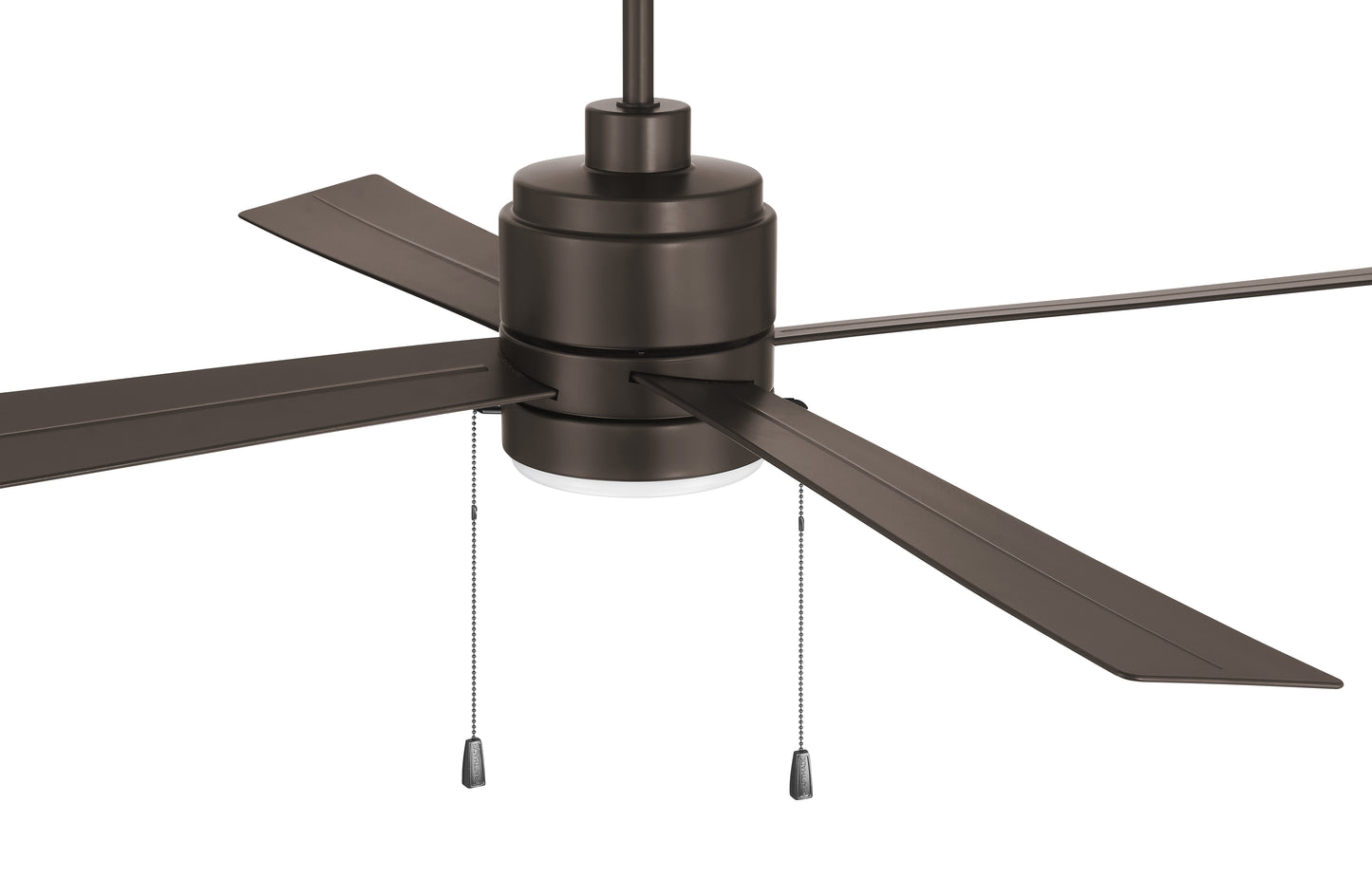 OMCY52CBZ4-PC - Outdoor McCoy 52 4 Blade with Pull Chains 52" 4 Blade Indoor Outdoor Ceiling Fan with Light Kit - Classic Bronze