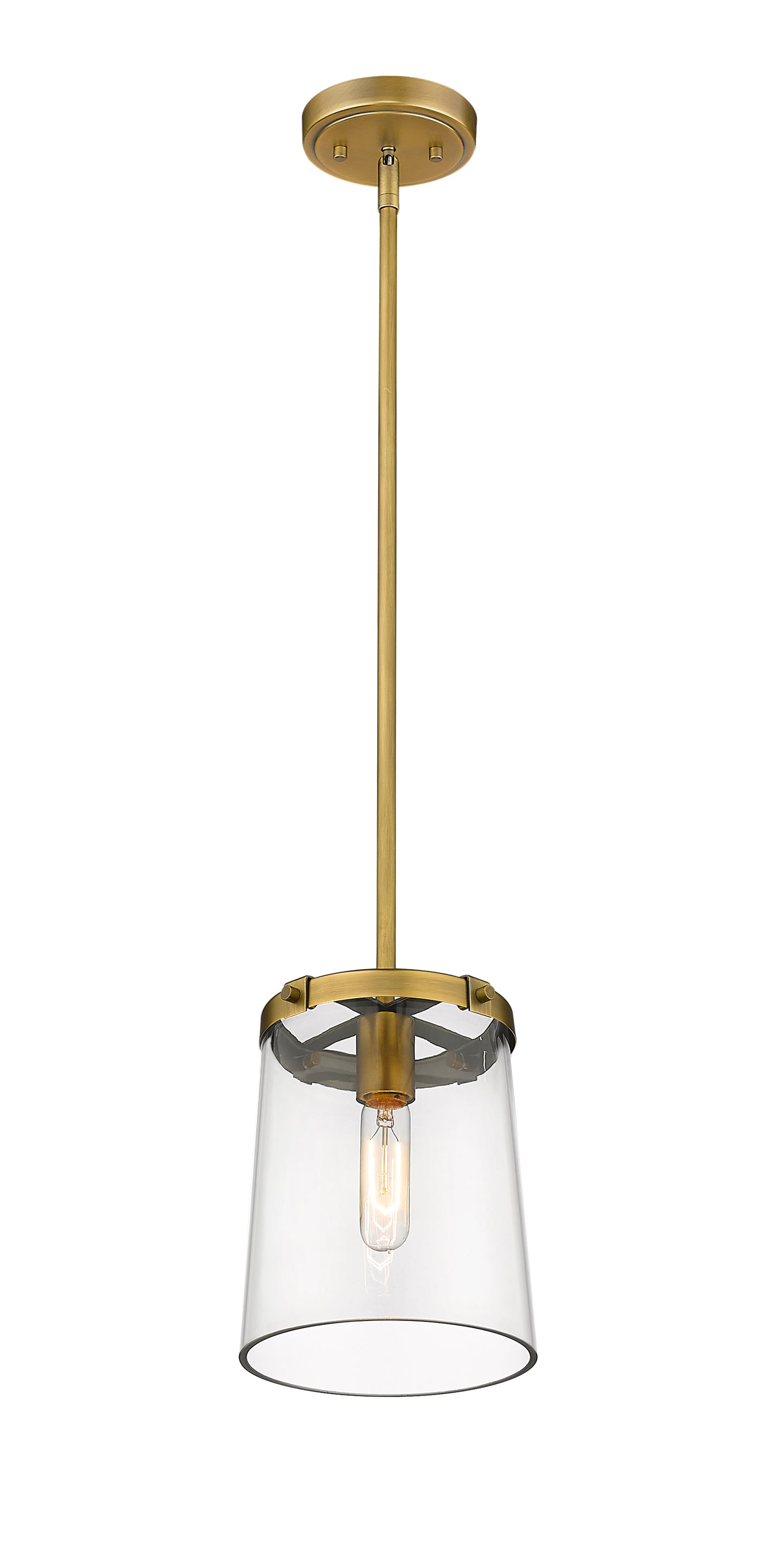 3032MP-RB - Callista 1 Light 8" Pendant - Rubbed Brass