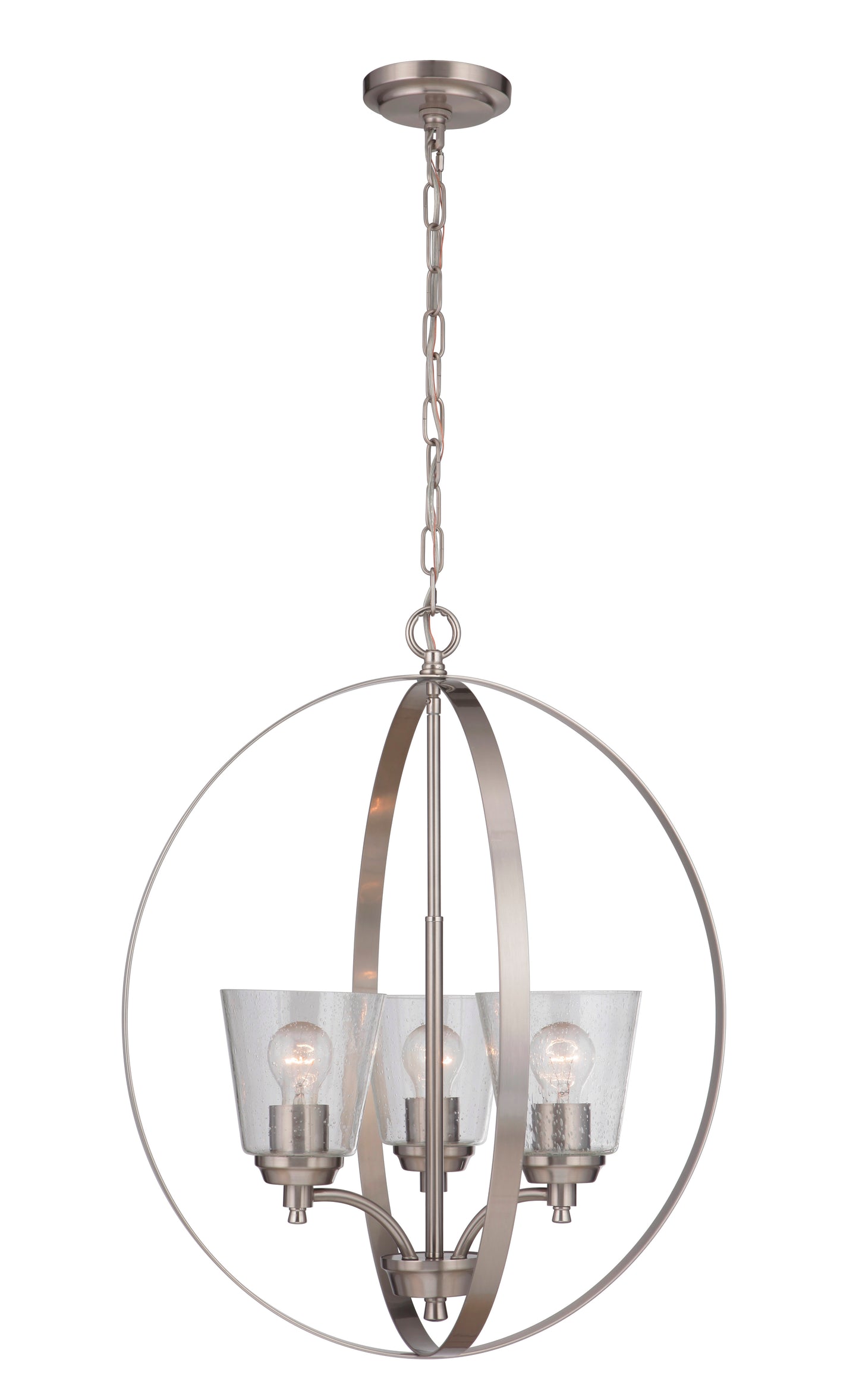 50233-BNK - Tyler 3 Light 21" Wide Foyer Light - Brushed Nickel