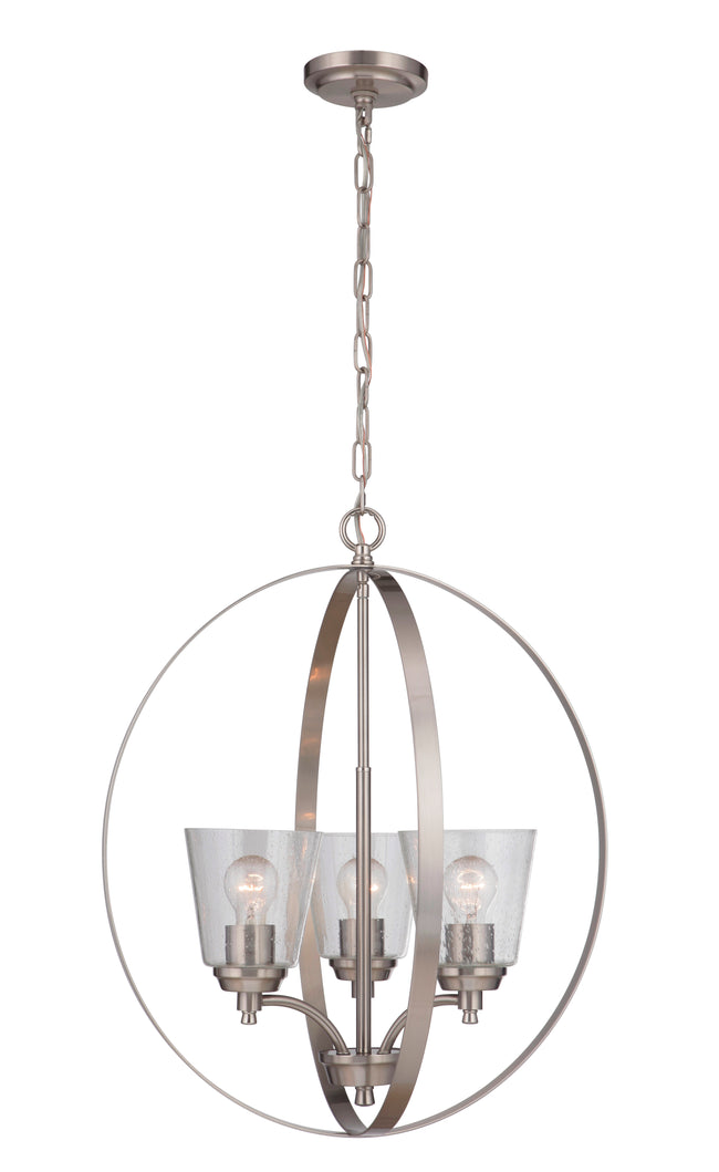 50233-BNK - Tyler 3 Light 21" Wide Foyer Light - Brushed Nickel