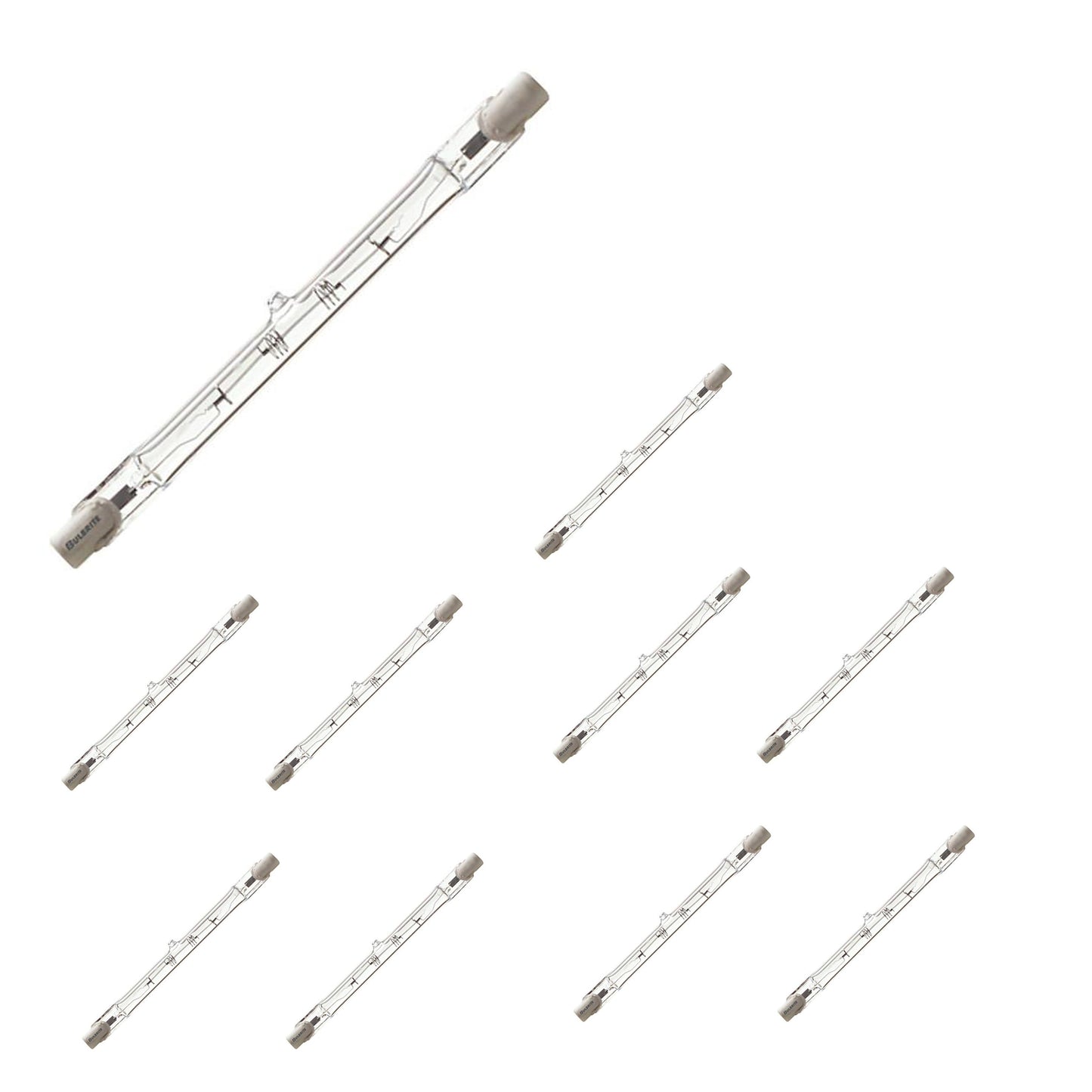 600301 - Dimmable Clear T3 Halogen RSC Base Light Bulb - 300 Watt - 2900K - 10 Pack