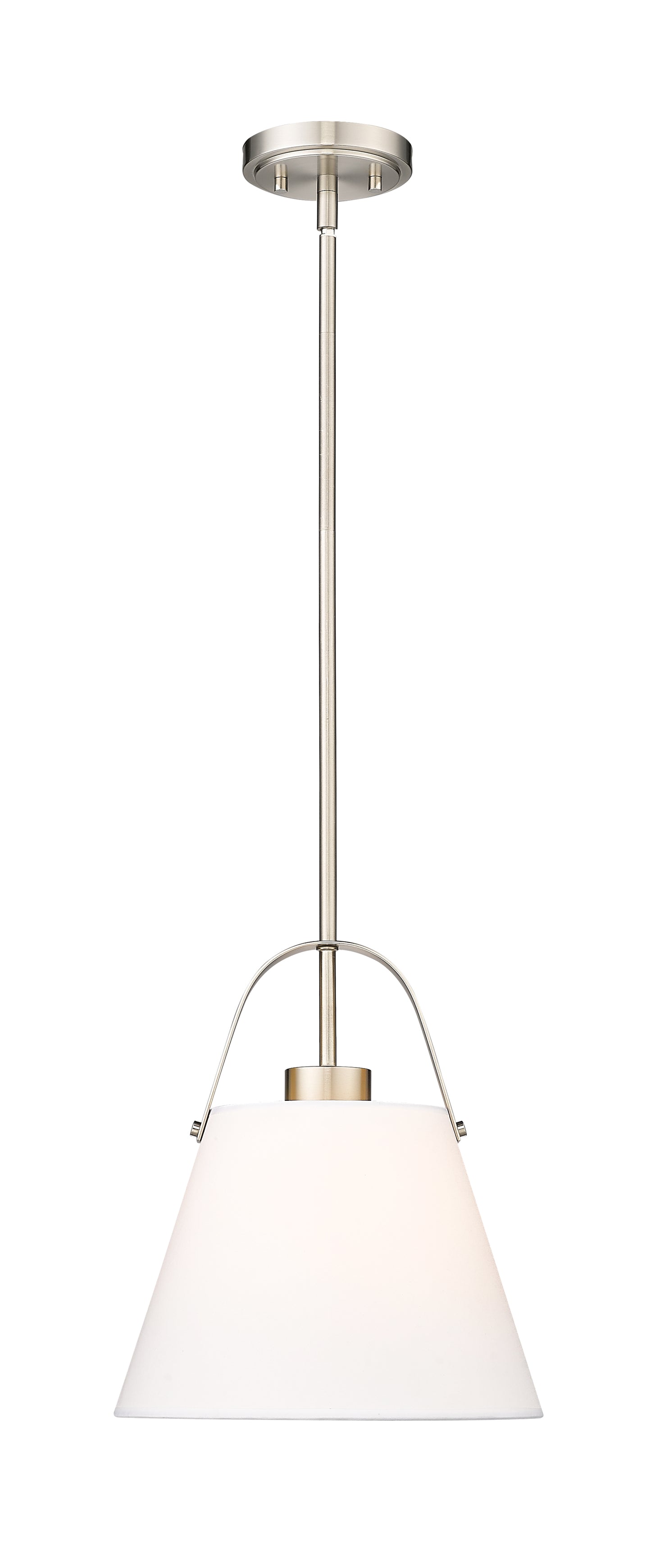 743P12-BN - Z-Studio 1 Light 12" Pendant - Brushed Nickel