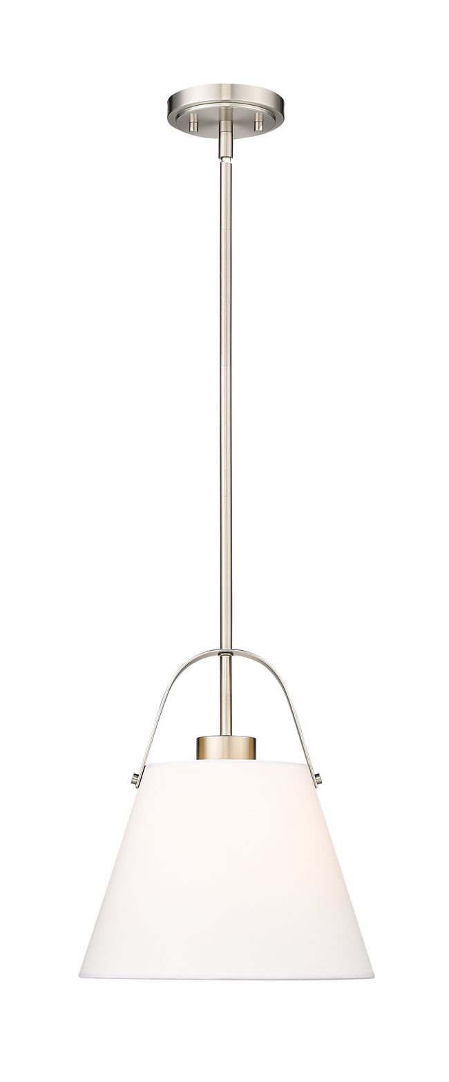 743P12-BN - Z-Studio 1 Light 12" Pendant - Brushed Nickel