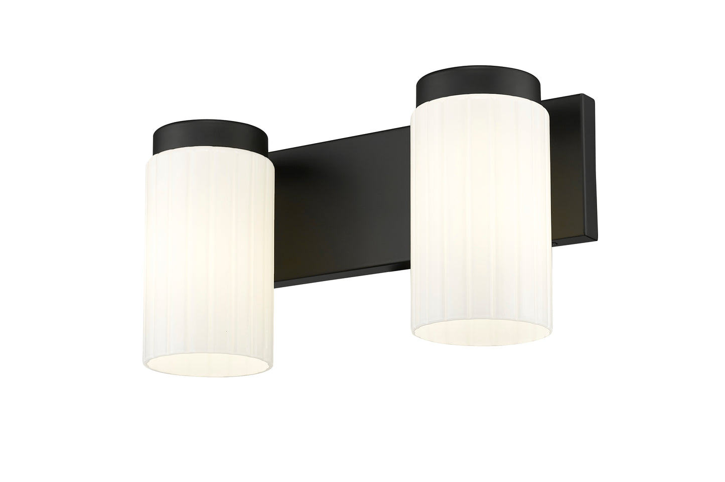 746-2V-MB - Burk 2 Light 14" Vanity - Matte Black