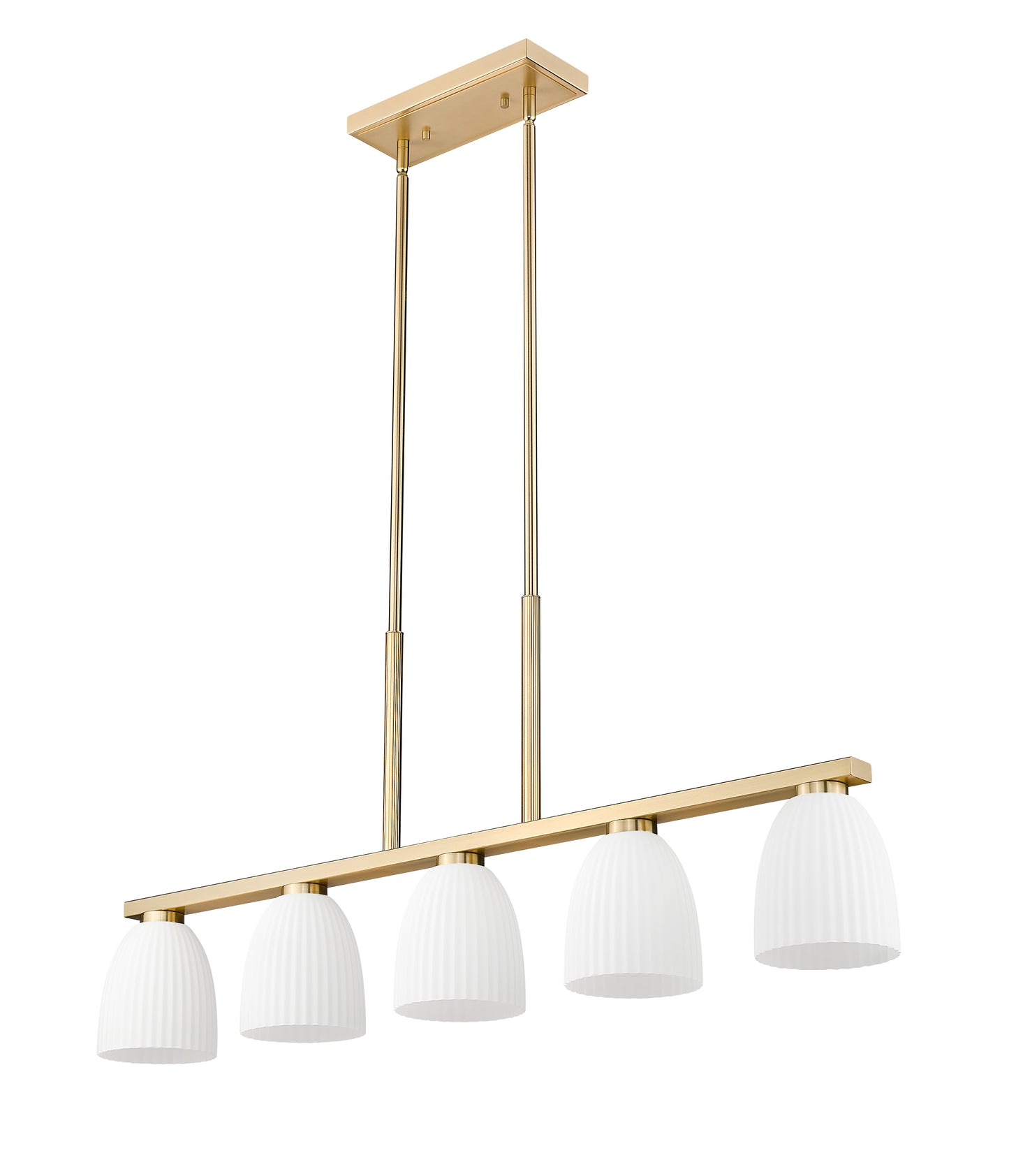 7518-5L-MGLD - Naya 5 Light Linear 44" Chandelier - Modern Gold