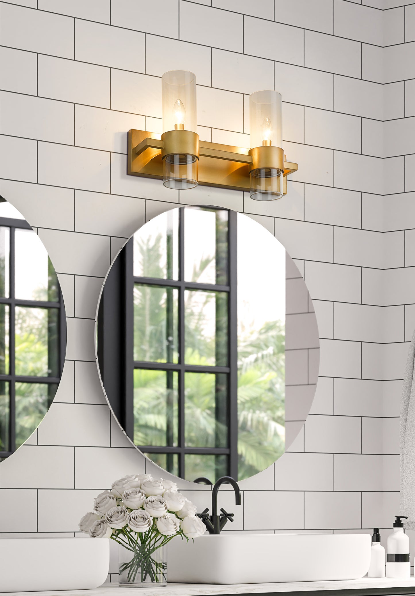 343-2V-RB - Lawson 2 Light 17" Vanity - Rubbed Brass