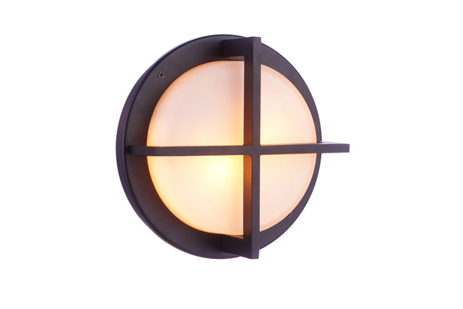 ZA5902-TB - Bulkhead Round 1 Light 3.94" High Outdoor Wall/Ceiling Mount - Textured Black