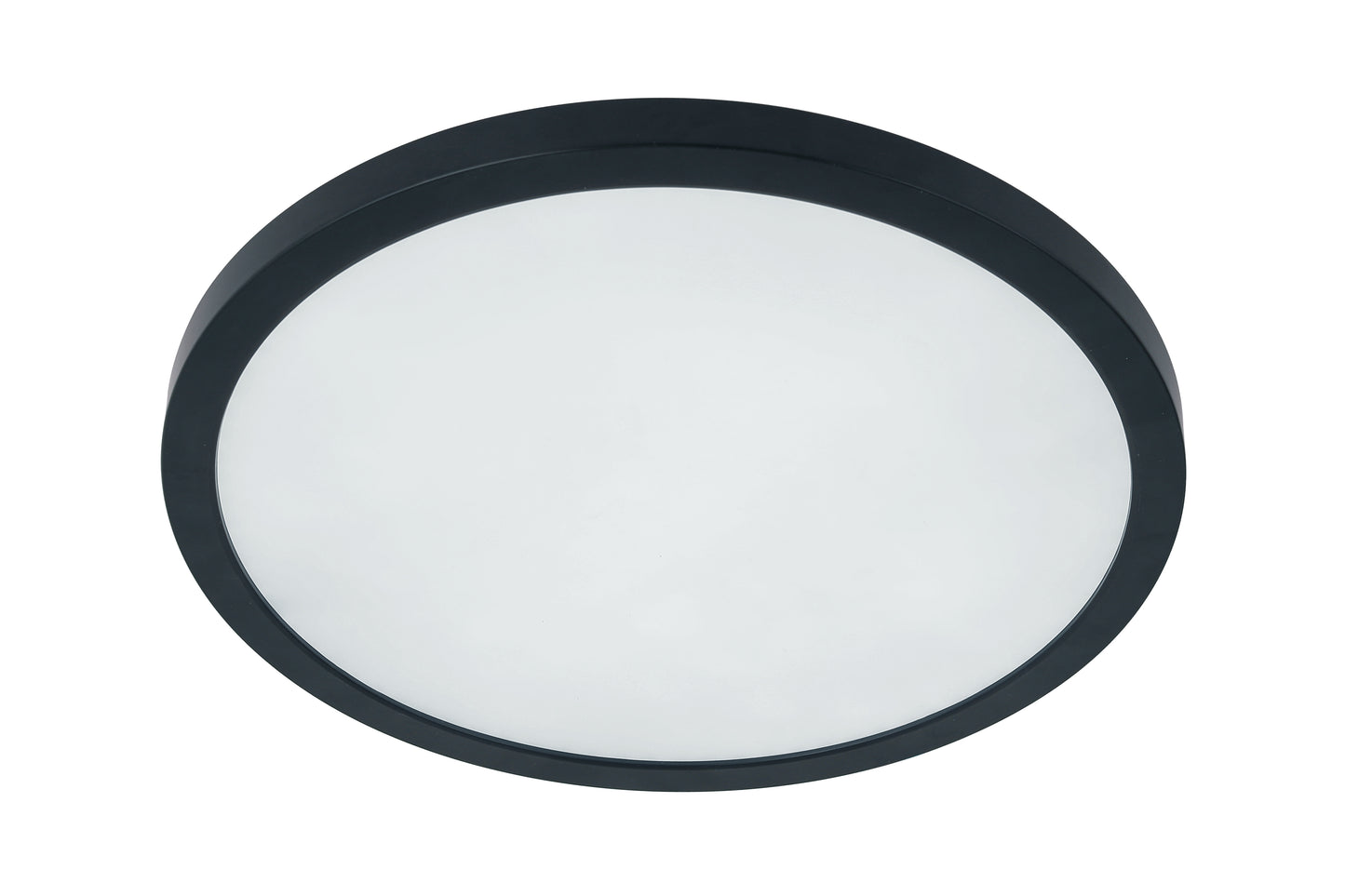 X9412-FB-LED-5CCT - Slim Line II 1 Light 12" Wide Flush Mount - Flat Black
