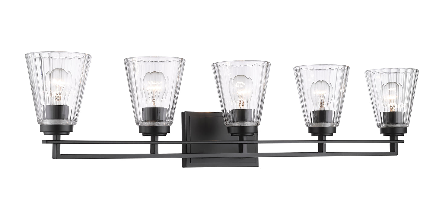 823-5V-MB - Lyna 5 Light 39" Vanity - Matte Black