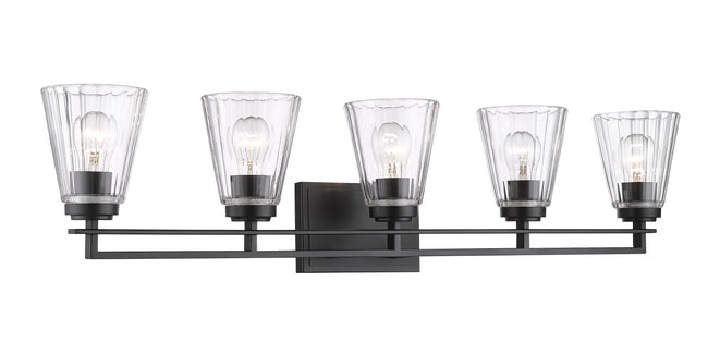 823-5V-MB - Lyna 5 Light 39" Vanity - Matte Black