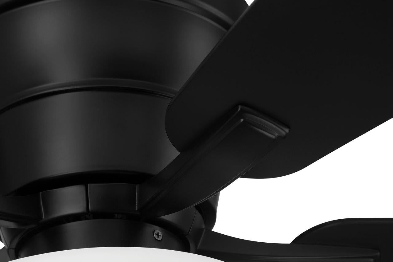 WHL52FB5C1 - Wheeler 52 2-Light Bowl 52" 5 Blade Ceiling Fan with Light Kit - Flat Black