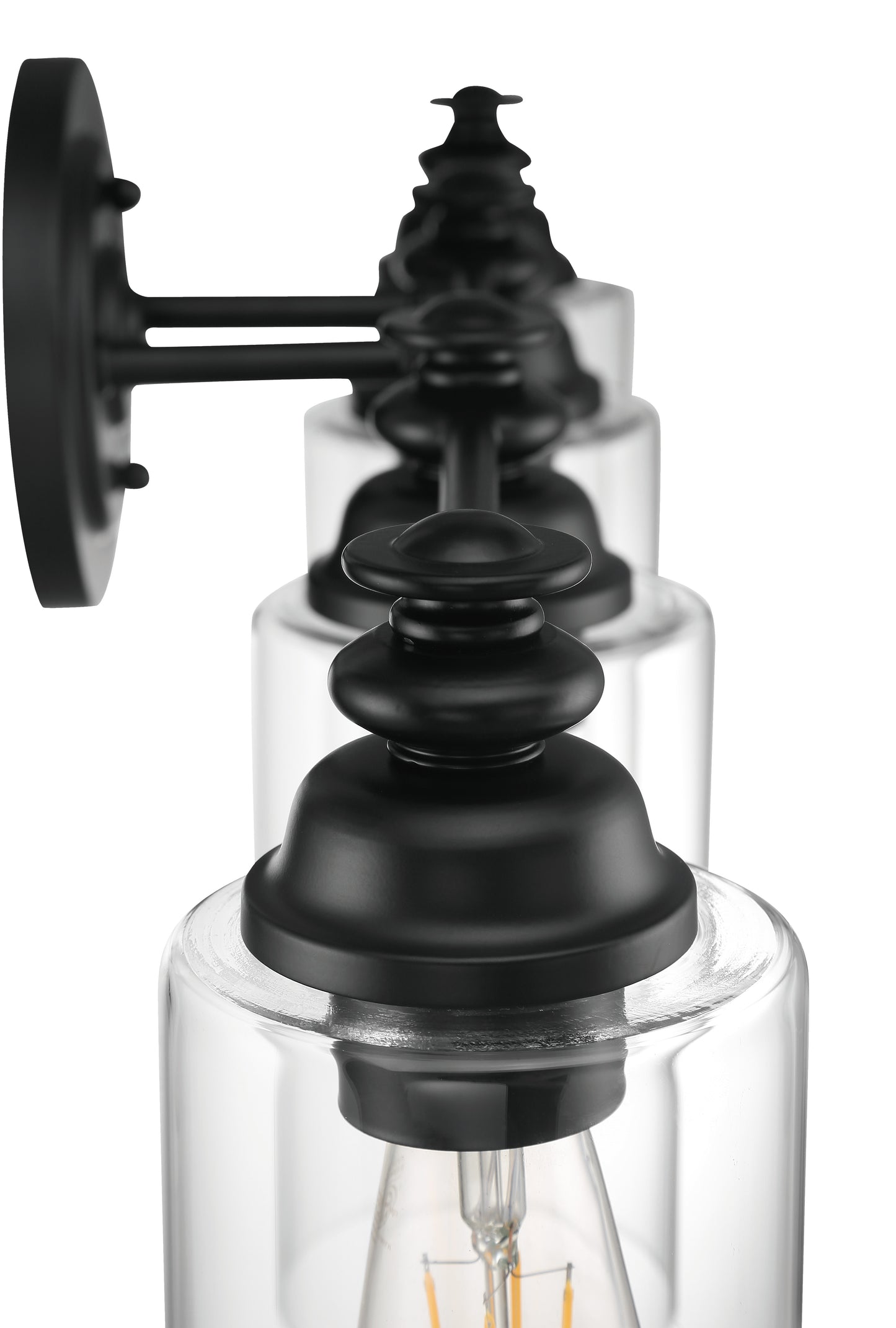 49804-FB-C - Dardyn 4 Light 30" Wide Vanity Light - Flat Black