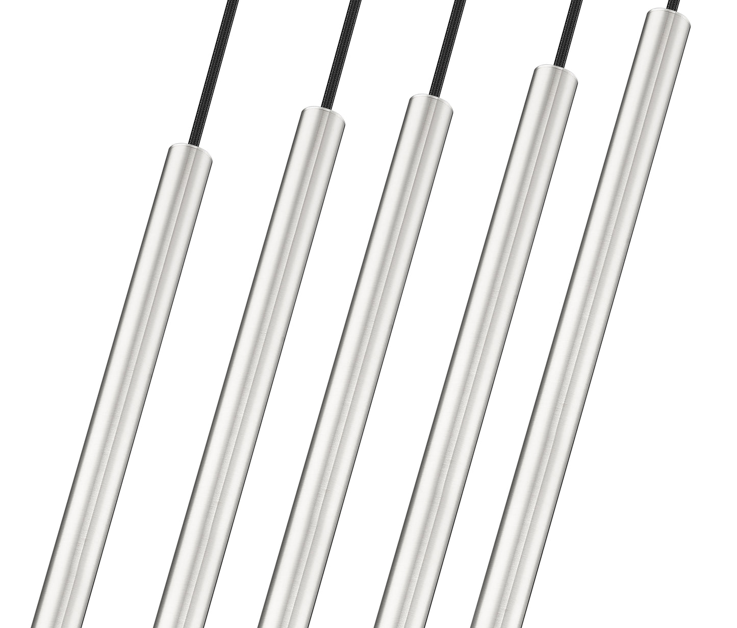 919MP24-5L-BN-LED - Forest 5 Light Linear 42" Chandelier - Brushed Nickel