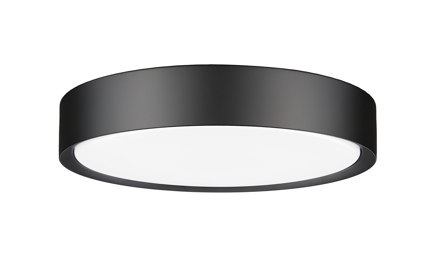 1014F16-MB-LED - Kawan 1 Light Flush 16" Mount - Matte Black