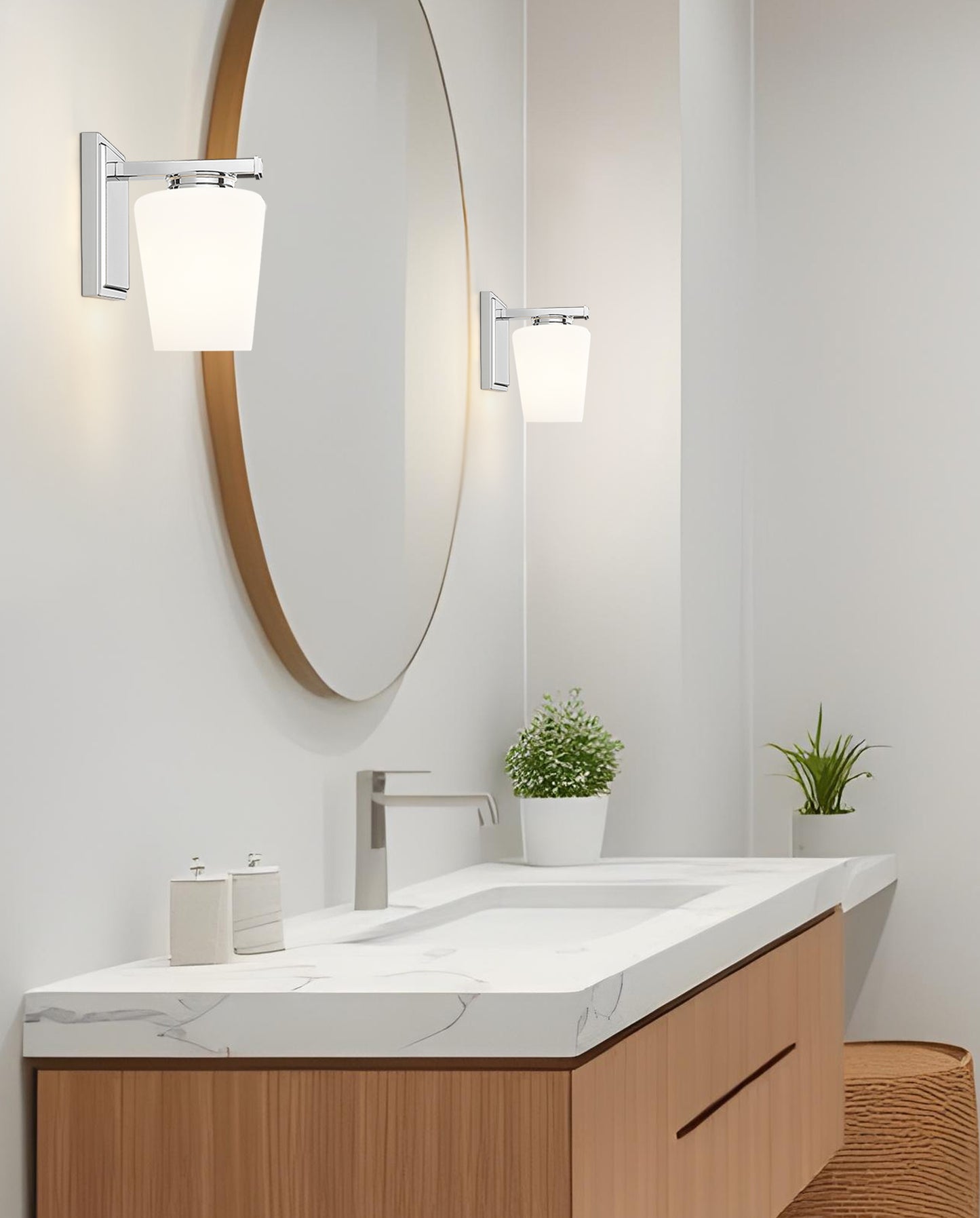 7703-1S-CH - Nextra 1 Light Wall 8" Sconce - Chrome