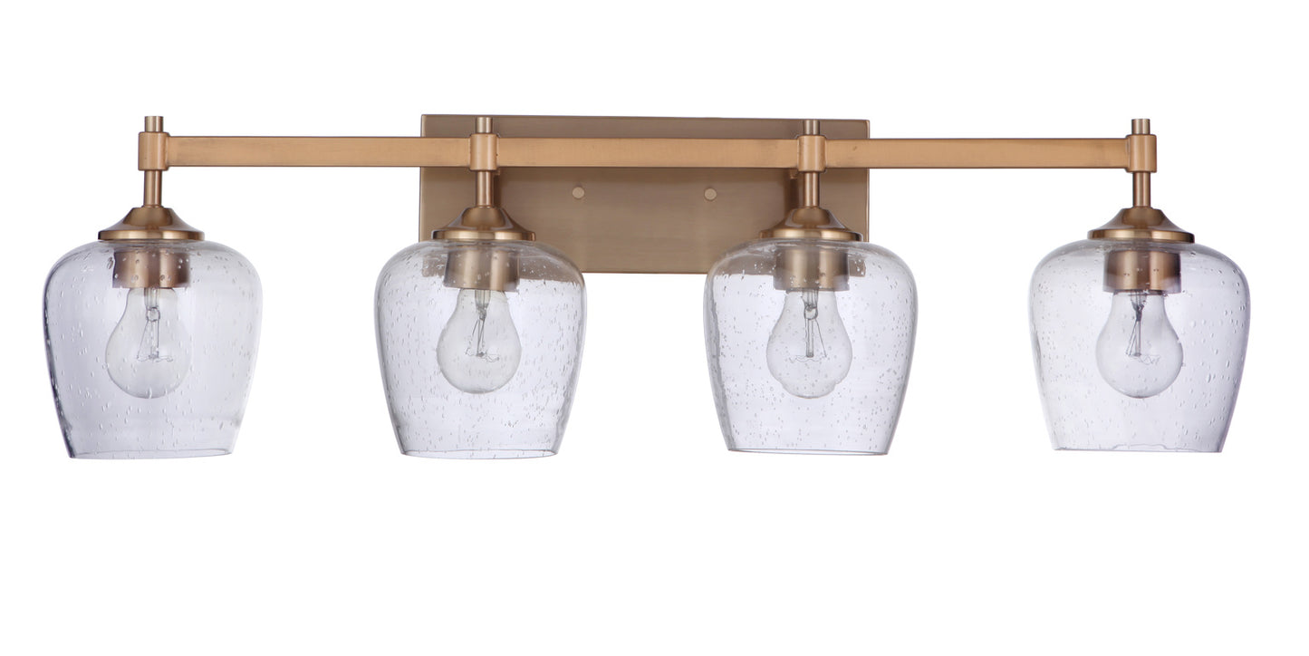 12430SB4 - Stellen 4 Light 30" Wide Vanity Light - Satin Brass