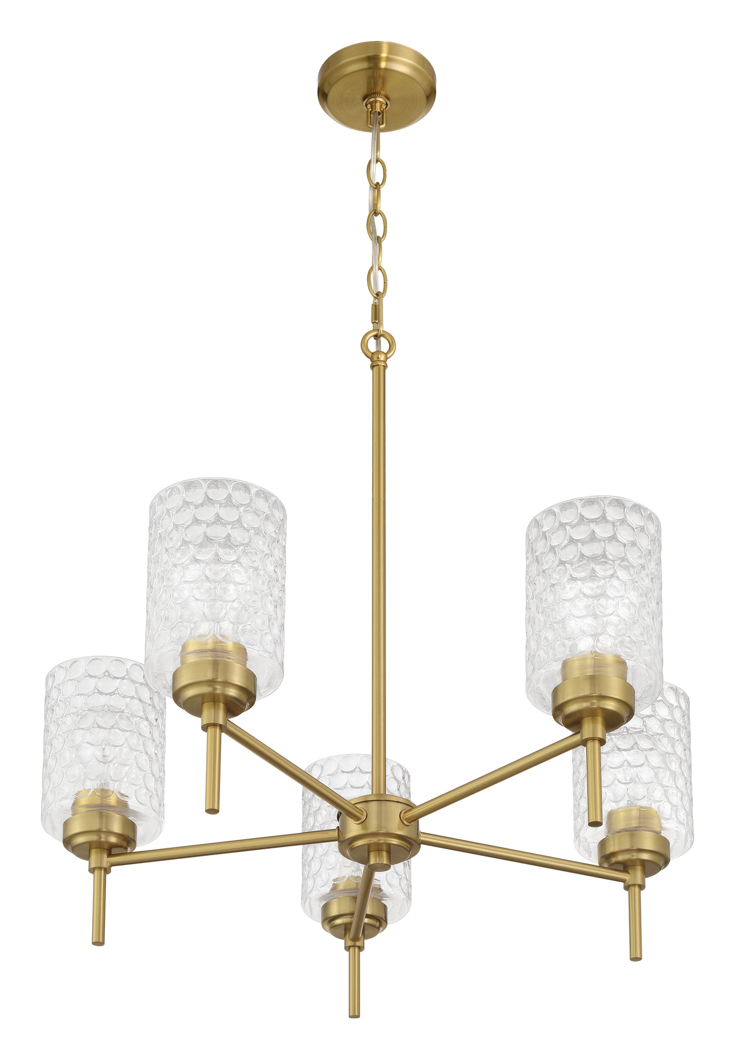 60525-SB - Claire 5 Light 24" Wide Chandelier - Satin Brass
