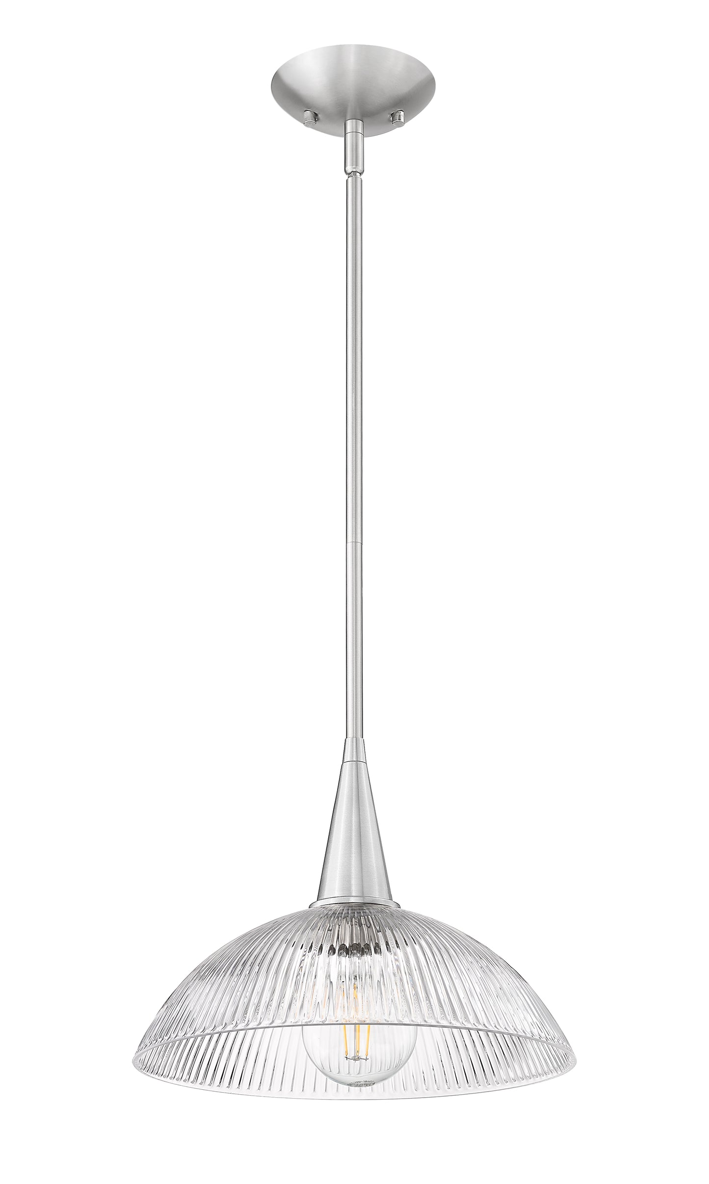 3051P12-BN - Lunelle 1 Light 12" Pendant - Brushed Nickel