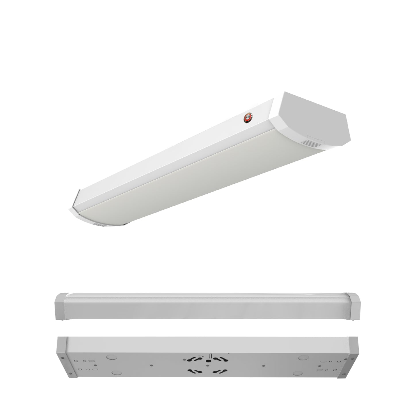 773504 - 2 ft. 3000K LED Dimmable Wraparound Light W/ Battery Backup (120-277v), 2300 Lumens, White