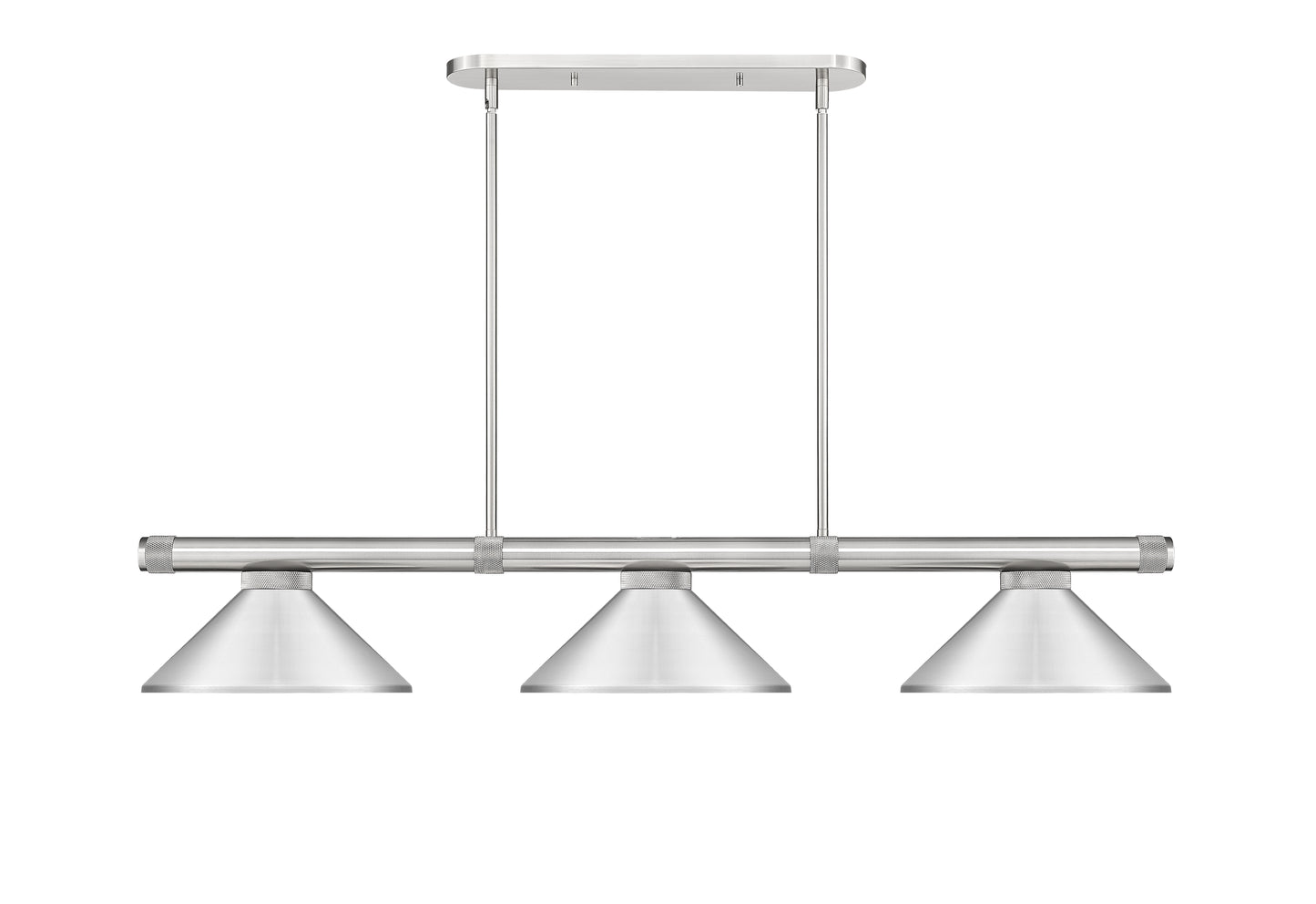 3050-3BN-MBN - Vanguard 3 Light 58" Billiard - Brushed Nickel