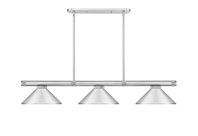 3050-3BN-MBN - Vanguard 3 Light 58" Billiard - Brushed Nickel