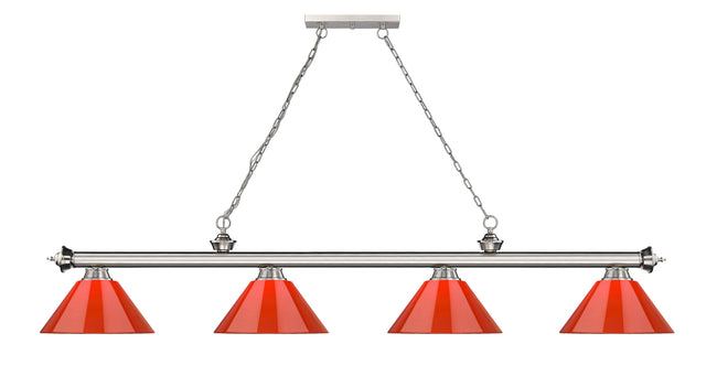 2306-4BN-PRD - Cordon 4 Light 81" Billiard - Brushed Nickel