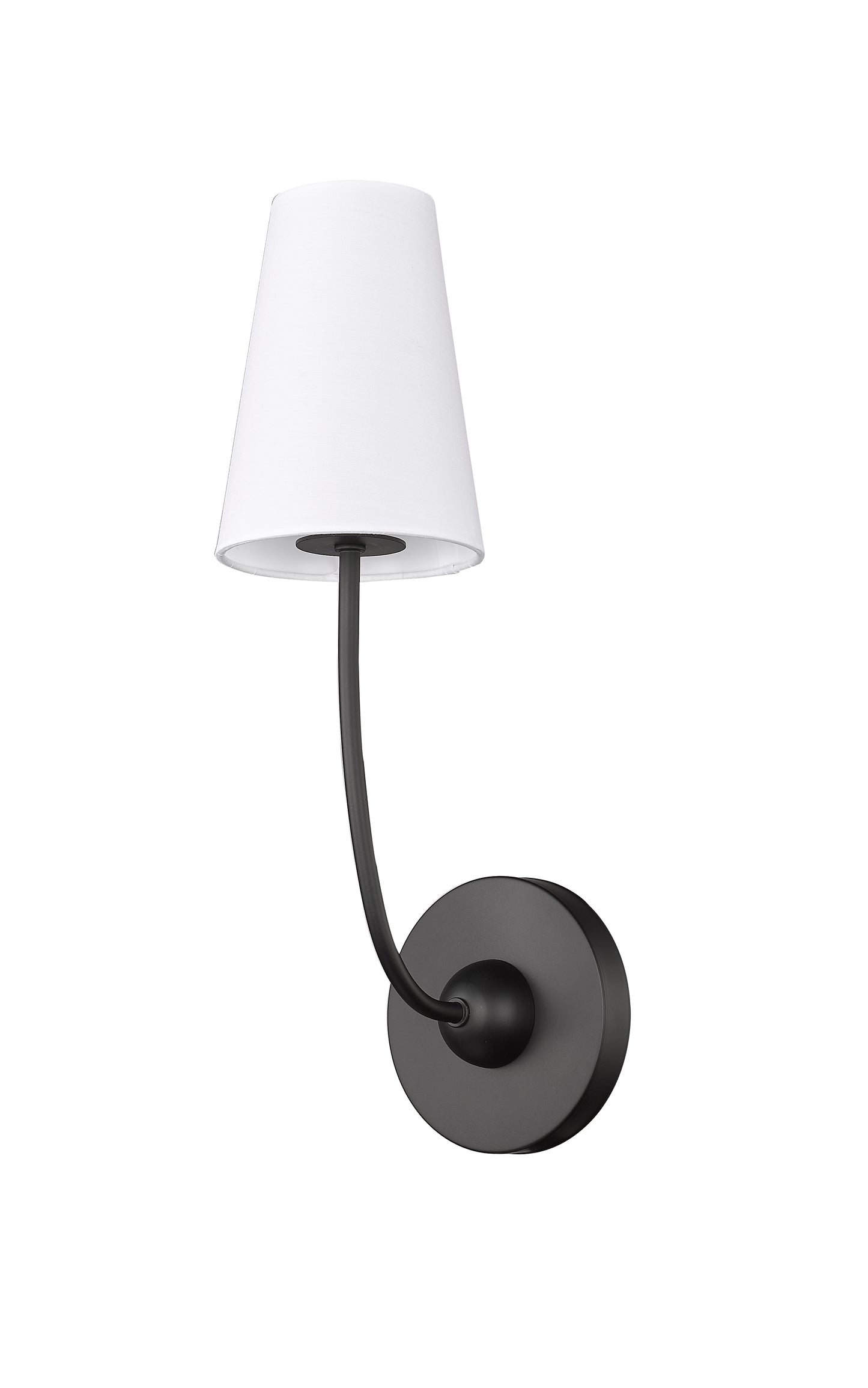 3040-1S-MB - Shannon 1 Light Wall 17" Sconce - Matte Black