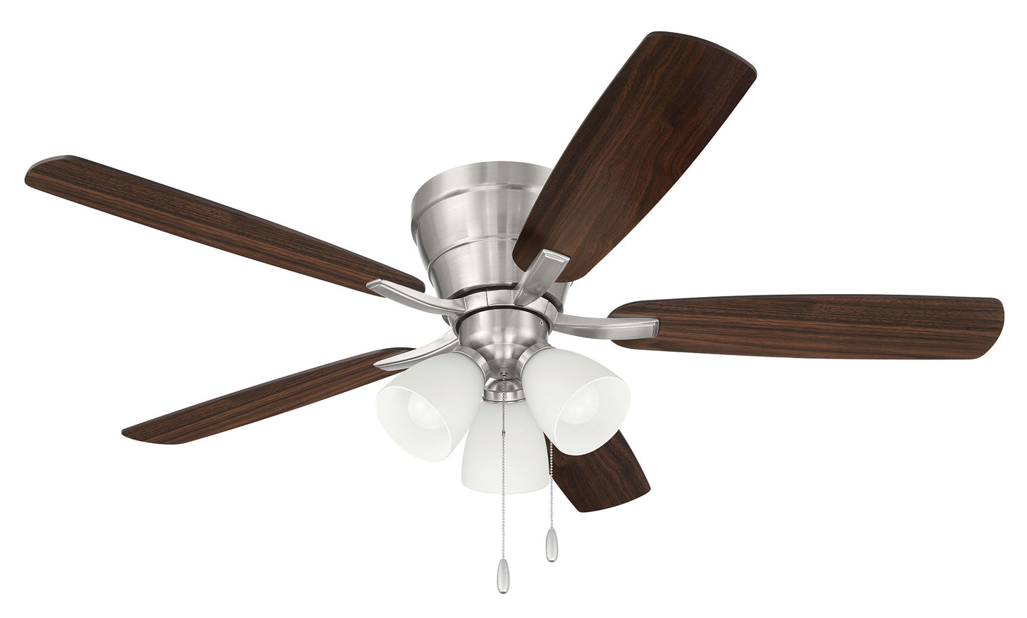 WHL52BNK5C3 - Wheeler 52 3-Light 52" 5 Blade Ceiling Fan with Light Kit - Brushed Nickel