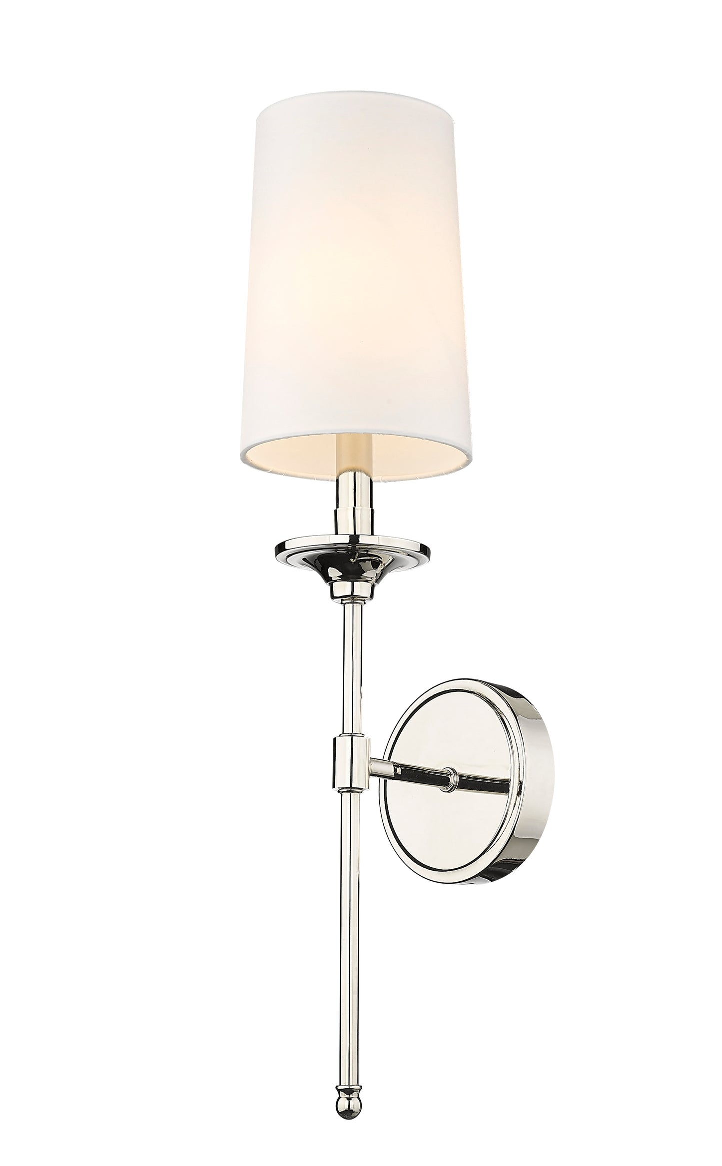 3033-1S-PN - Emily 1 Light Wall 24" Sconce - Polished Nickel