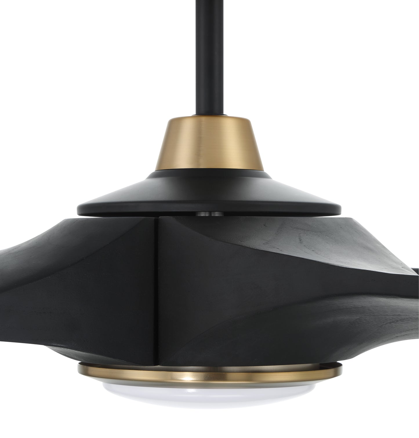 EVY60FBSB3-NWF - Envy 60" Ceiling fan, no Wifi 60" 3 Blade Ceiling Fan with Light Kit - Flat Black / Satin Brass