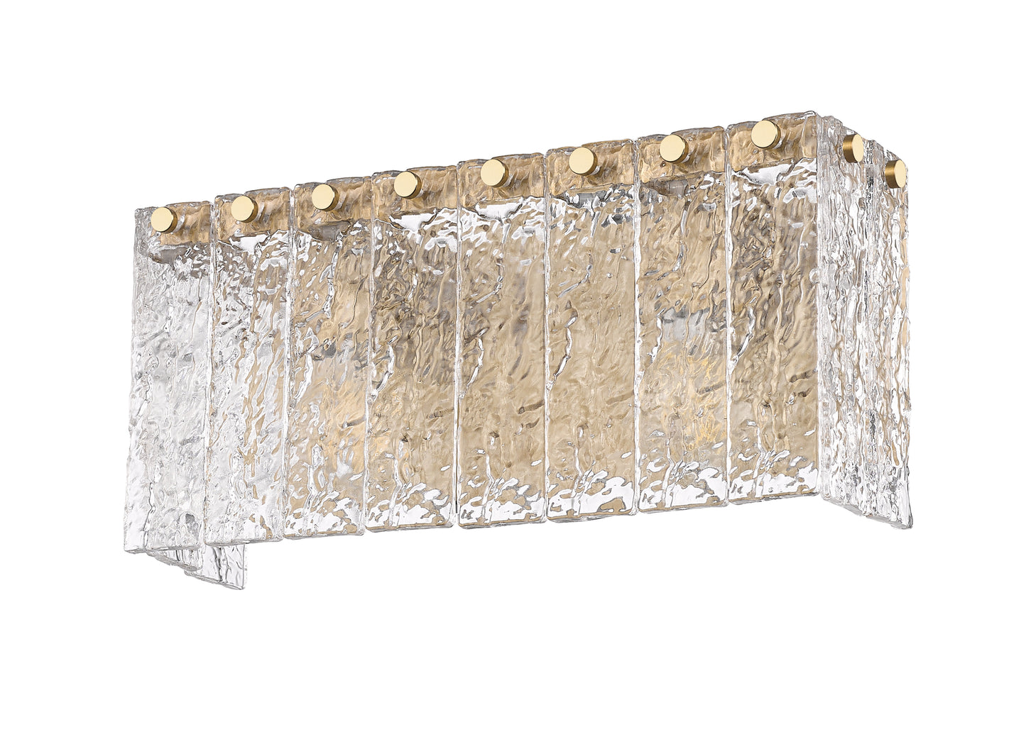 1943-2V-MGLD - Glacier 2 Light 15" Vanity - Modern Gold