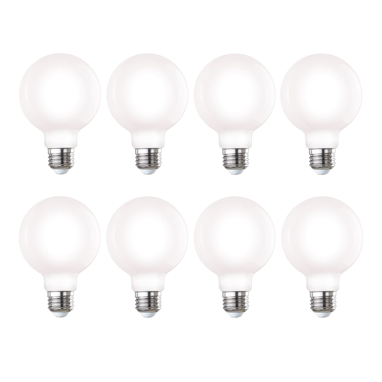776220 - Dimmable Milky G25 LED Light Bulb - 7.6 Watt - 3000K - 8 Pack