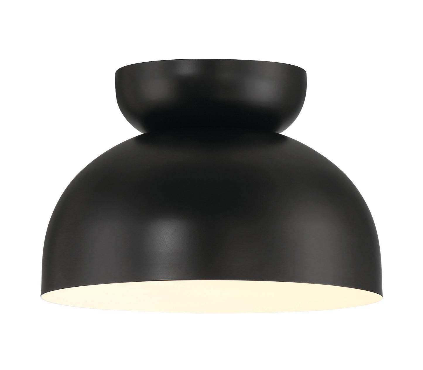 59181-FB - Ventura Dome 1 Light 10.5" Wide Flush Mount - Flat Black